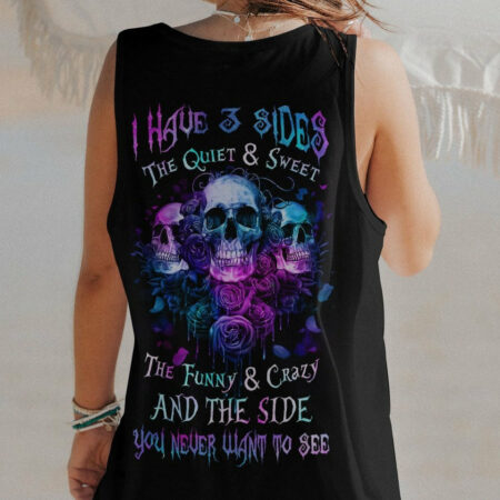 I HAVE THREE SIDES ROSE SKULL ALL OVER PRINT - TLNZ1804233