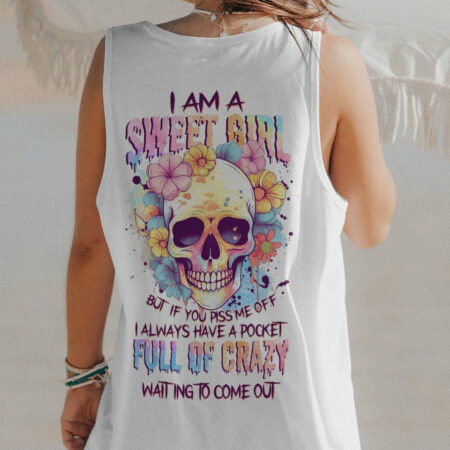 I AM A SWEET GIRL BUT IF YOU PISS ME OFF PASTEL FLOWER SKULL ALL OVER PRINT - TLNZ2104232