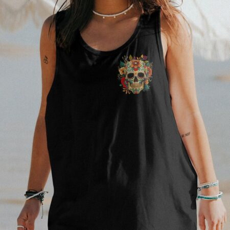 HAVE THE BALLS TO SAY IT SUGAR SKULL FLORAL ALL OVER PRINT - TLTR2504231