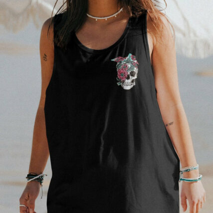 BUCKLE UP BUTTERCUP FLOWER SKULL ALL OVER PRINT - TLTR1804231