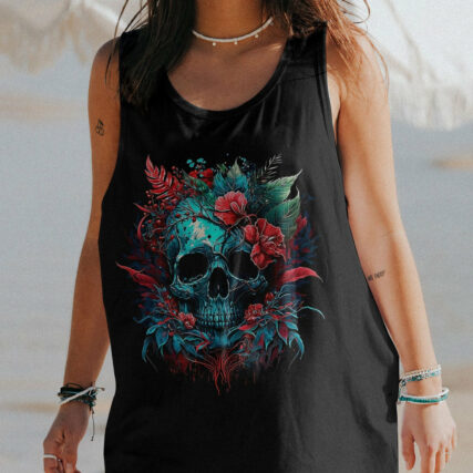 I AM A SWEET GIRL BUT IF YOU PISS ME OFF FLORAL SKULL ALL OVER PRINT - TLNT1104233