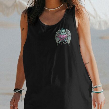 INKED MAMA SKULL WINGS ALL OVER PRINT - TLNO3003231