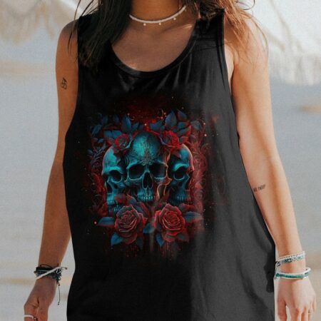 I HAVE 3 SIDES SKULL ROSES ALL OVER PRINT - TLTR2404232
