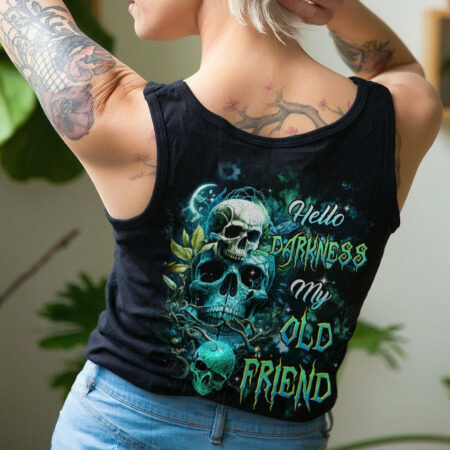 HELLO DARKNESS MY OLD FRIEND SKULL NIGHT ALL OVER PRINT - TLTR1104232