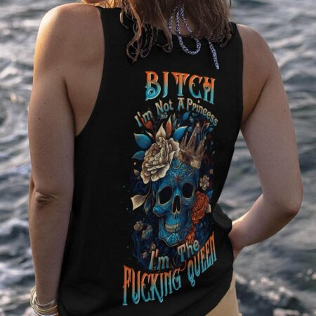 I'M THE F QUEEN FLOWER SKULL ALL OVER PRINT - TLTW2204231