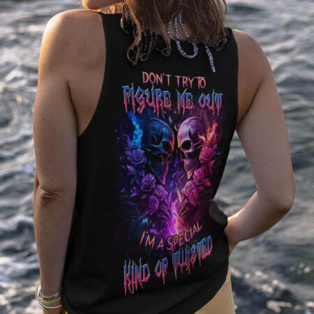 DON'T TRY TO FIGURE ME OUT SKULL ROSE ALL OVER PRINT - TLNZ0704233
