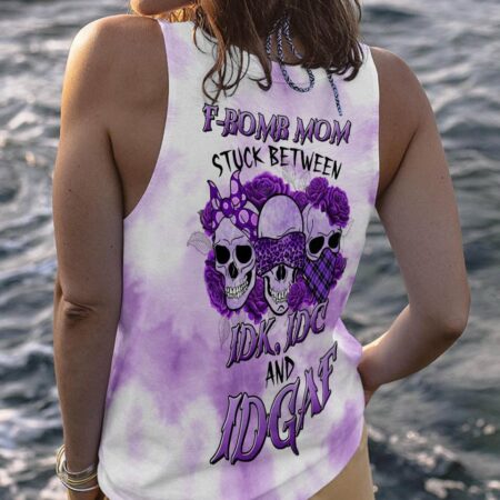F-BOMB MOM STUCK BETWEEN IDK IDC AND IDGAF ALL OVER PRINT - TLTR2403231