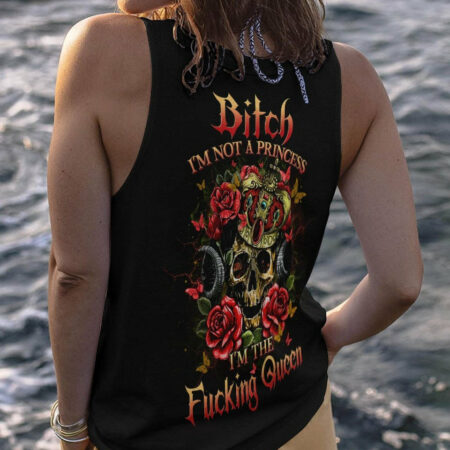 I'M THE F QUEEN DEMON ROSE SKULL ALL OVER PRINT - YHDU1904231