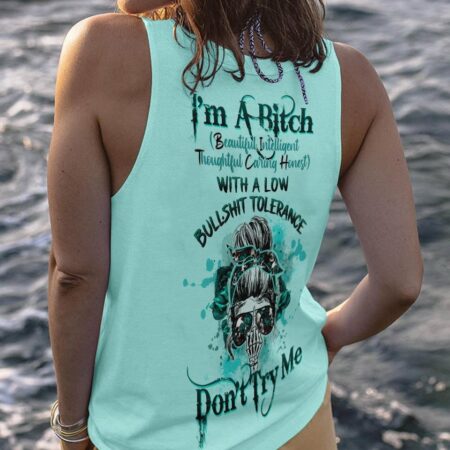 I'M A B DON'T TRY ME MESSY BUN ROSE ALL OVER PRINT - TLTW0404233