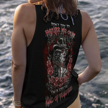 DON'T TRY TO FIGURE ME OUT SUGAR SKULL ALL OVER PRINT - TLTR0404232