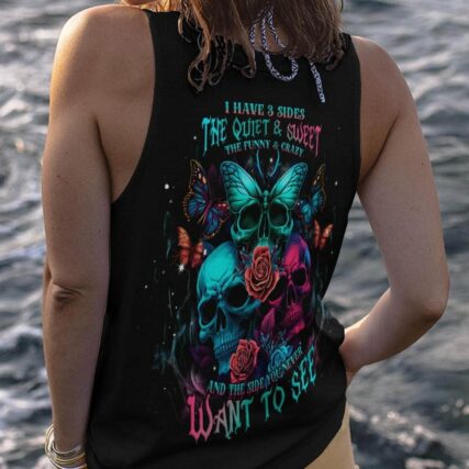I HAVE 3 SIDES BUTTERFLY SKULL ALL OVER PRINT - TLNT2604233