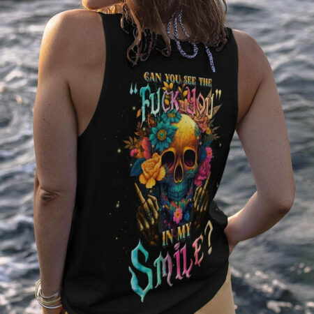 CAN YOU SEE THE F YOU FLOWER SKULL ALL OVER PRINT - TLNT1704233