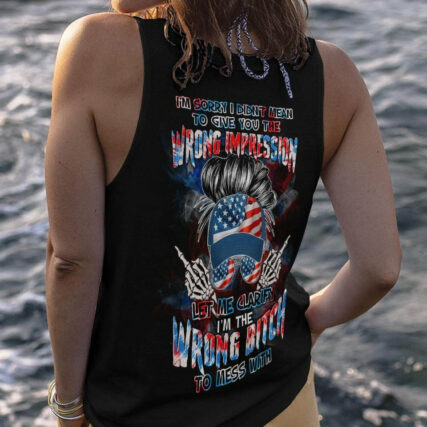I'M THE WRONG B TO MESS WITH MESSY BUN ALL OVER PRINT - TLTW0804232