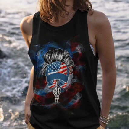 I'M THE WRONG B TO MESS WITH MESSY BUN ALL OVER PRINT - TLTW0804232