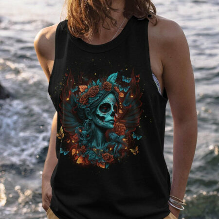 KARMA FAIRY SUGAR SKULL WINGS ALL OVER PRINT - TLNT1104232
