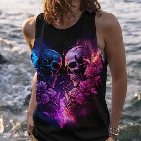 DON'T TRY TO FIGURE ME OUT SKULL ROSE ALL OVER PRINT - TLNZ0704233