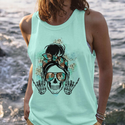 I DO WHAT I WANT MESSY BUN SKULL ALL OVER PRINT - TLTR0804234