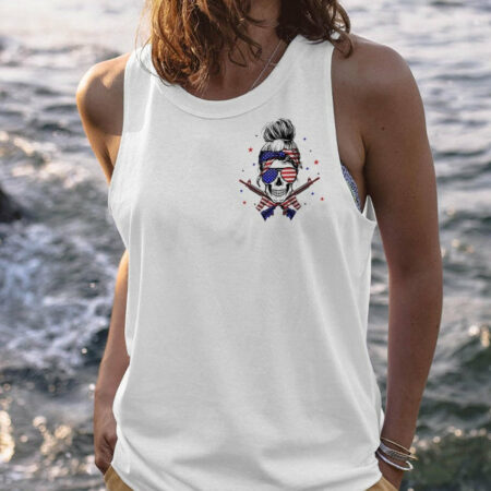 AMERICA LIVE IT LOVE IT OR GET THE HELL OUT SKULL ALL OVER PRINT - YHLN1204232
