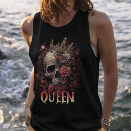 I'M THE F QUEEN ROSE SKULL ALL OVER PRINT - TLNO1804231