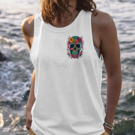 HA HA F YOU FLOWER SKULL ALL OVER PRINT - TLNZ2004233