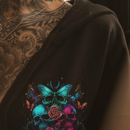 I HAVE 3 SIDES BUTTERFLY SKULL ALL OVER PRINT - TLNT2604233