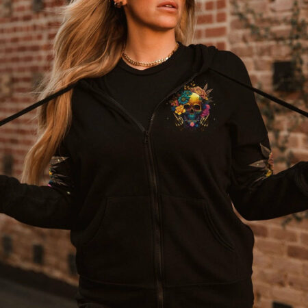 CAN YOU SEE THE F YOU FLOWER SKULL ALL OVER PRINT - TLNT1704233