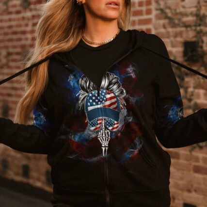 I'M THE WRONG B TO MESS WITH MESSY BUN ALL OVER PRINT - TLTW0804232