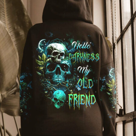 HELLO DARKNESS MY OLD FRIEND SKULL NIGHT ALL OVER PRINT - TLTR1104232