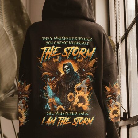I AM THE STORM REAPER SUNFLOWERS WINGS ALL OVER - YHLN2504232