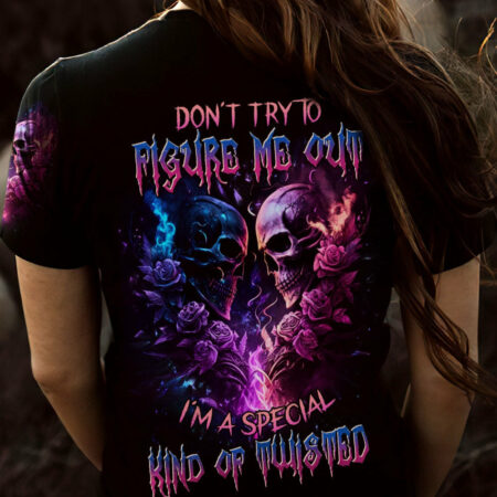 DON'T TRY TO FIGURE ME OUT SKULL ROSE ALL OVER PRINT - TLNZ0704233