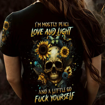 I'M MOSTLY PEACE LOVE AND LIGHT SUNFLOWER ALL OVER PRINT - YHHG1704231