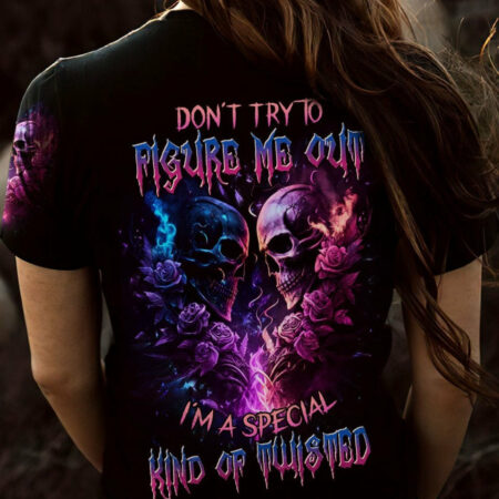 DON'T TRY TO FIGURE ME OUT SKULL ROSE ALL OVER PRINT - TLNZ0704233