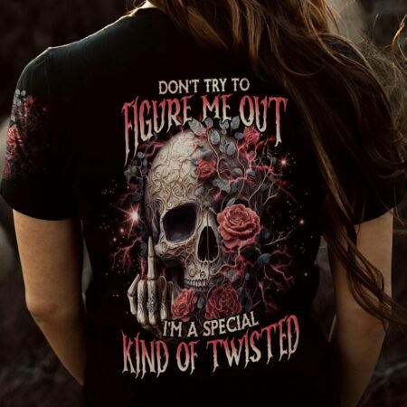 DON'T TRY TO FIGURE ME OUT ROSE SKULL ALL OVER PRINT - TLNO2503231