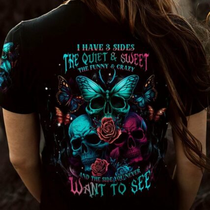 I HAVE 3 SIDES BUTTERFLY SKULL ALL OVER PRINT - TLNT2604233