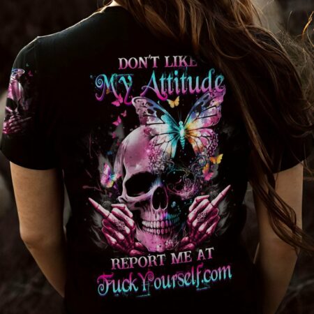 DON'T LIKE MY ATTITUDE SKULL ALL OVER PRINT - YHDU1303233