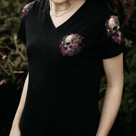 DON'T TRY TO FIGURE ME OUT ROSE SKULL ALL OVER PRINT - TLNO2503231