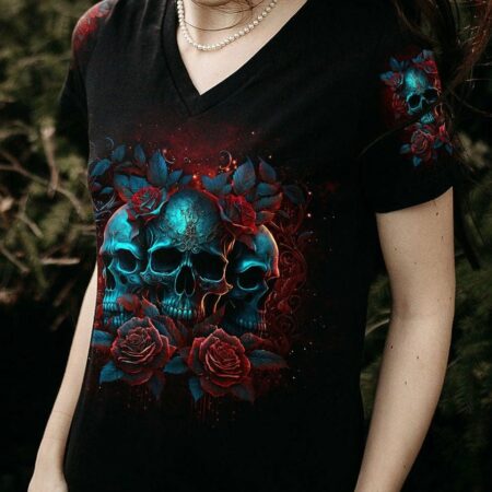 I HAVE 3 SIDES SKULL ROSES ALL OVER PRINT - TLTR2404232