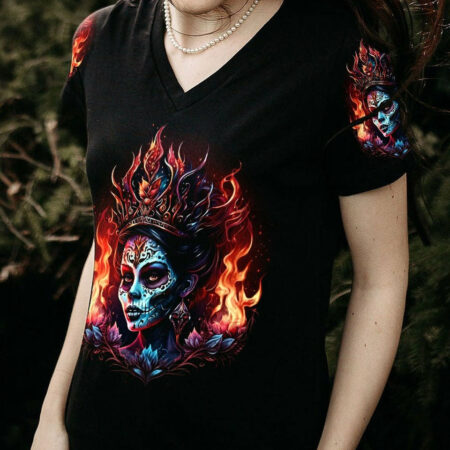 I'M THE F QUEEN SUGAR SKULL GIRL ALL OVER PRINT - TLTW1004236