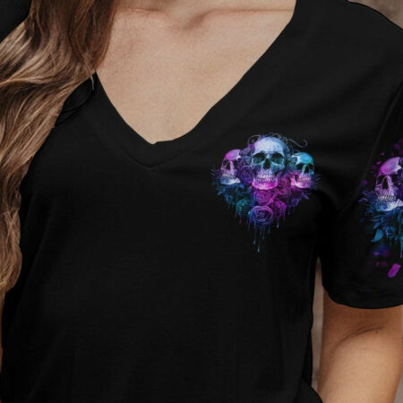I HAVE THREE SIDES ROSE SKULL ALL OVER PRINT - TLNZ1804233