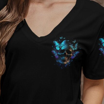 MY GIVE A F BUTTERFLY SKULL ALL OVER PRINT - TLNZ2903231