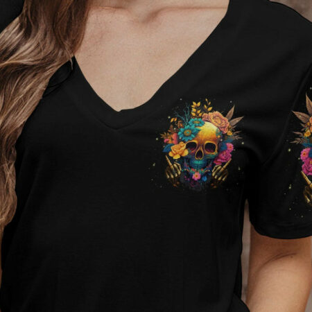 CAN YOU SEE THE F YOU FLOWER SKULL ALL OVER PRINT - TLNT1704233