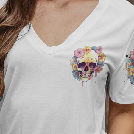 I AM A SWEET GIRL BUT IF YOU PISS ME OFF PASTEL FLOWER SKULL ALL OVER PRINT - TLNZ2104232