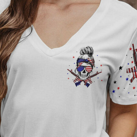 AMERICA LIVE IT LOVE IT OR GET THE HELL OUT SKULL ALL OVER PRINT - YHLN1204232