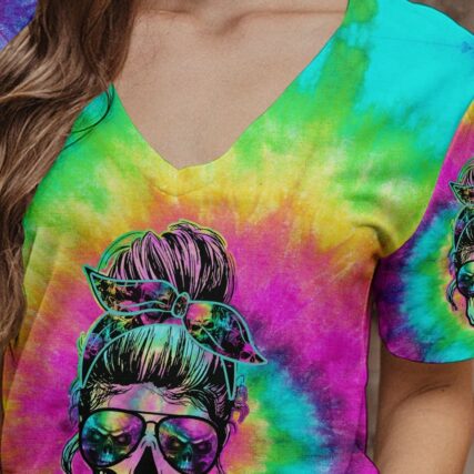 I'M A B DON'T TRY ME TIE DYE SKULL ALL OVER PRINT - TLTW0504233