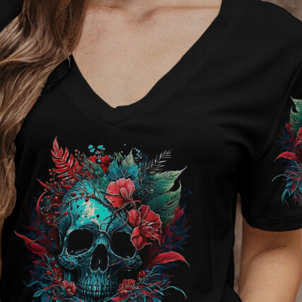 I AM A SWEET GIRL BUT IF YOU PISS ME OFF FLORAL SKULL ALL OVER PRINT - TLNT1104233