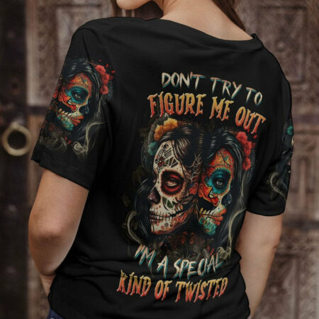 DON'T TRY TO FIGURE ME OUT SUGAR SKULL ALL OVER PRINT - TLNZ1004231
