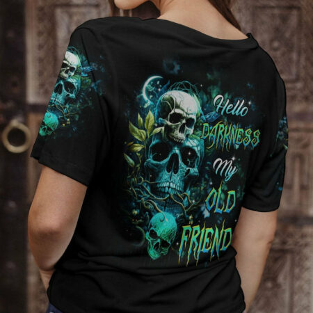 HELLO DARKNESS MY OLD FRIEND SKULL NIGHT ALL OVER PRINT - TLTR1104232