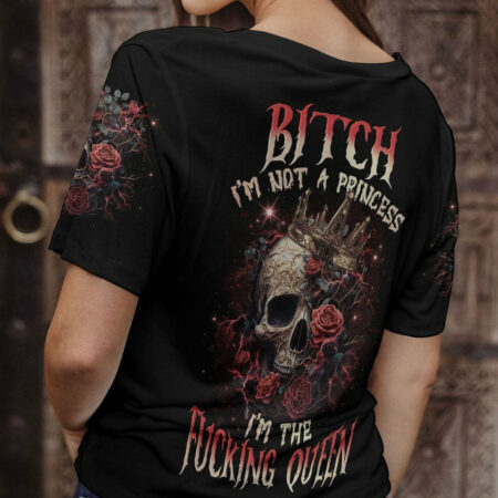 I'M THE F QUEEN ROSE SKULL ALL OVER PRINT - TLNO1804231