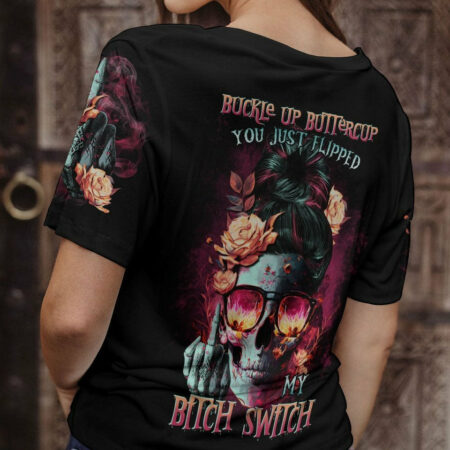 BUCKLE UP BUTTERCUP SKULL ALL OVER PRINT - TLTR1304231