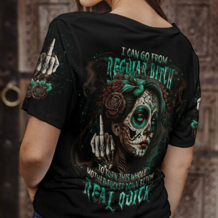 I CAN GO FROM REGULAR B SUGAR SKULL ALL OVER PRINT - TLNT1204233